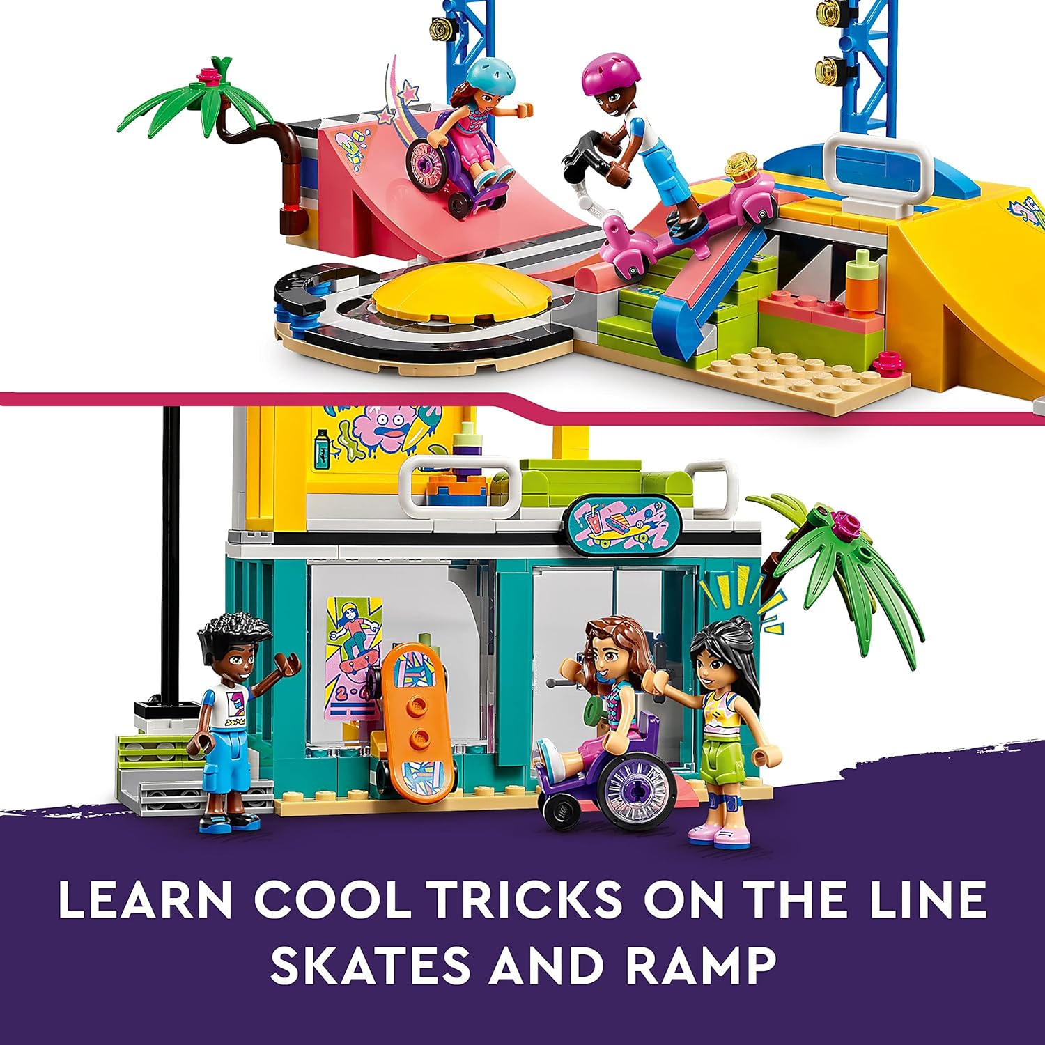 Buy LEGO,LEGO Friends 41751 Skate Park Set Kids Toy 6+ Mini-Dolls Scooter - Gadcet UK | UK | London | Scotland | Wales| Near Me | Cheap | Pay In 3 | Construction Set Toys